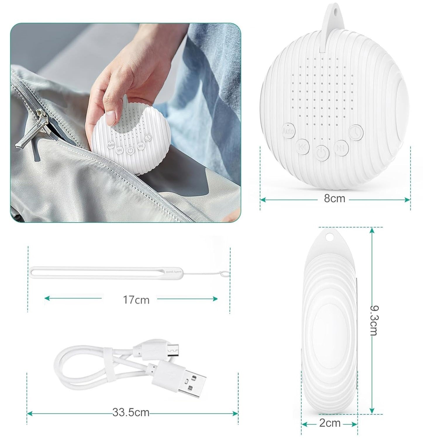 White Noise Maskin / Brusmaskin - Spelar vitt brus & musik