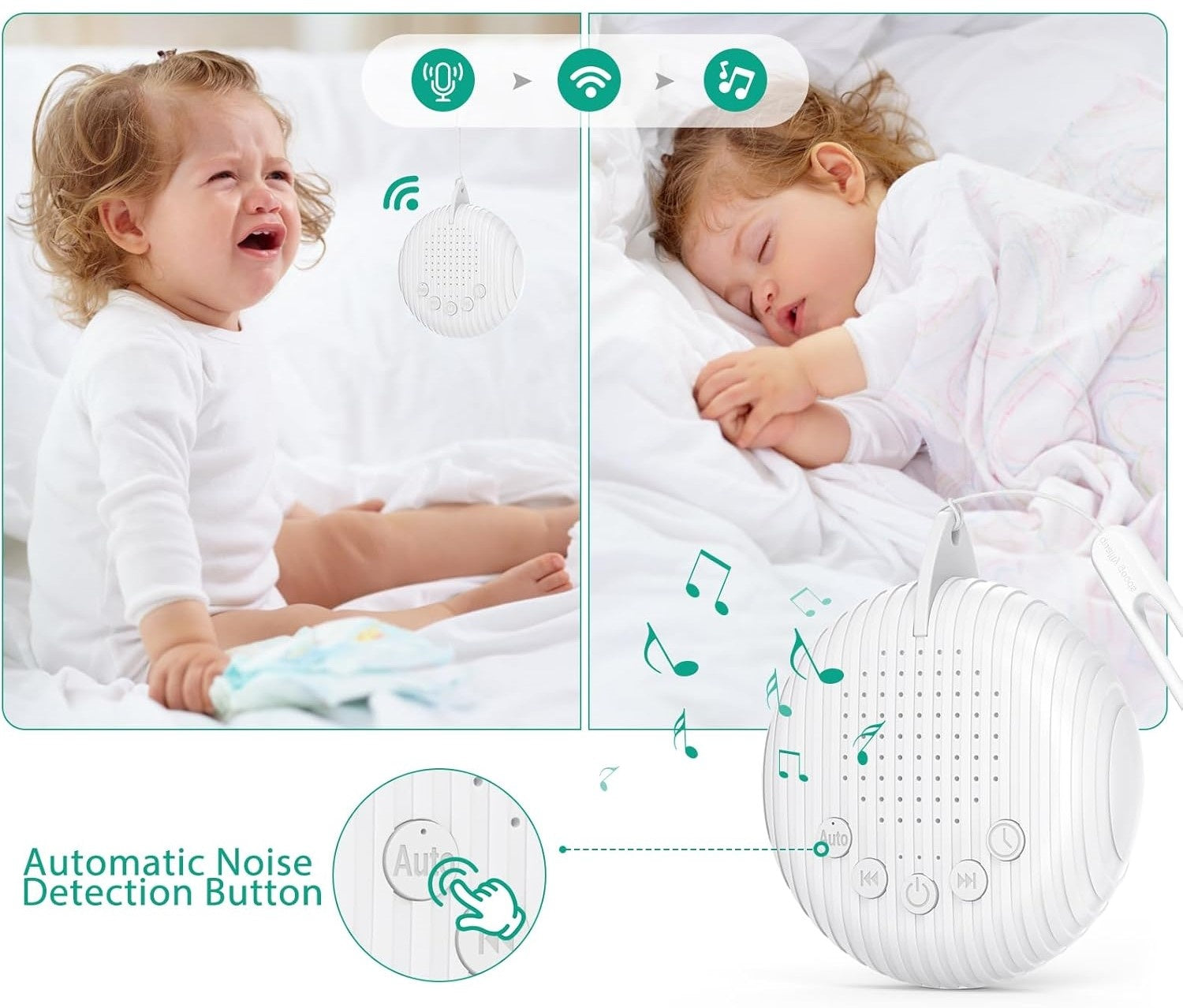 White Noise Maskin / Brusmaskin - Spelar vitt brus & musik