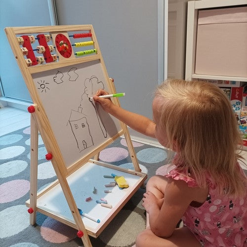 Whiteboard/Blackboard Tavla för Barn - Dubbelsidig