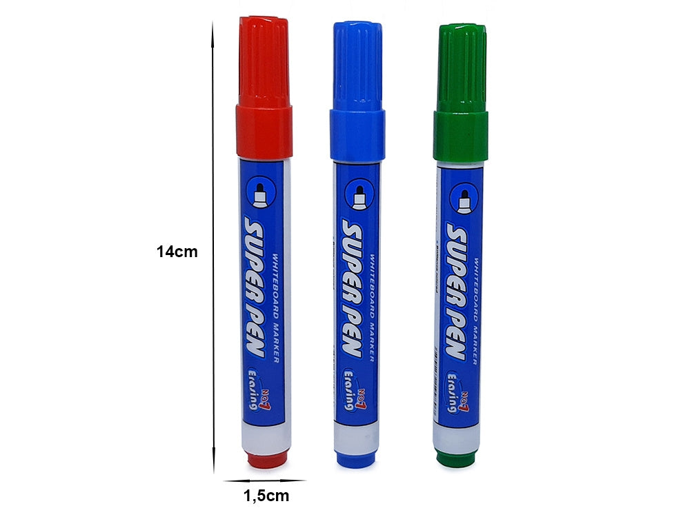 Whiteboardpennor med 4 Färger - 4-Pack