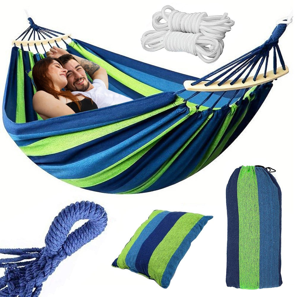XXL Hängmatta med Kudde / Hammock - 260x150 cm