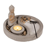 Zen Buddha Bordsdekoration med Ljushållare