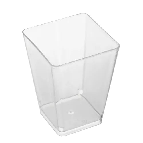 50-Pack - Bägare Fyrkantig / Plastbägare - 120ml