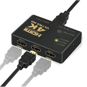 4K HDMI-switch 3x1 med Fjärrkontroll - 3-vägs