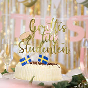 Tårtdekoration - Grattis till Studenten
