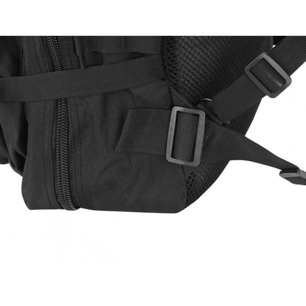 Militärväska / Ryggsäck i Nylon, Svart - 38 Liter