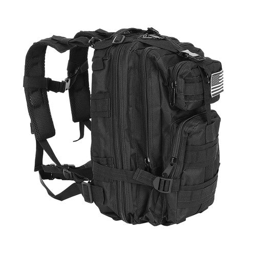 Militärväska / Ryggsäck i Nylon, Svart - 26 Liter
