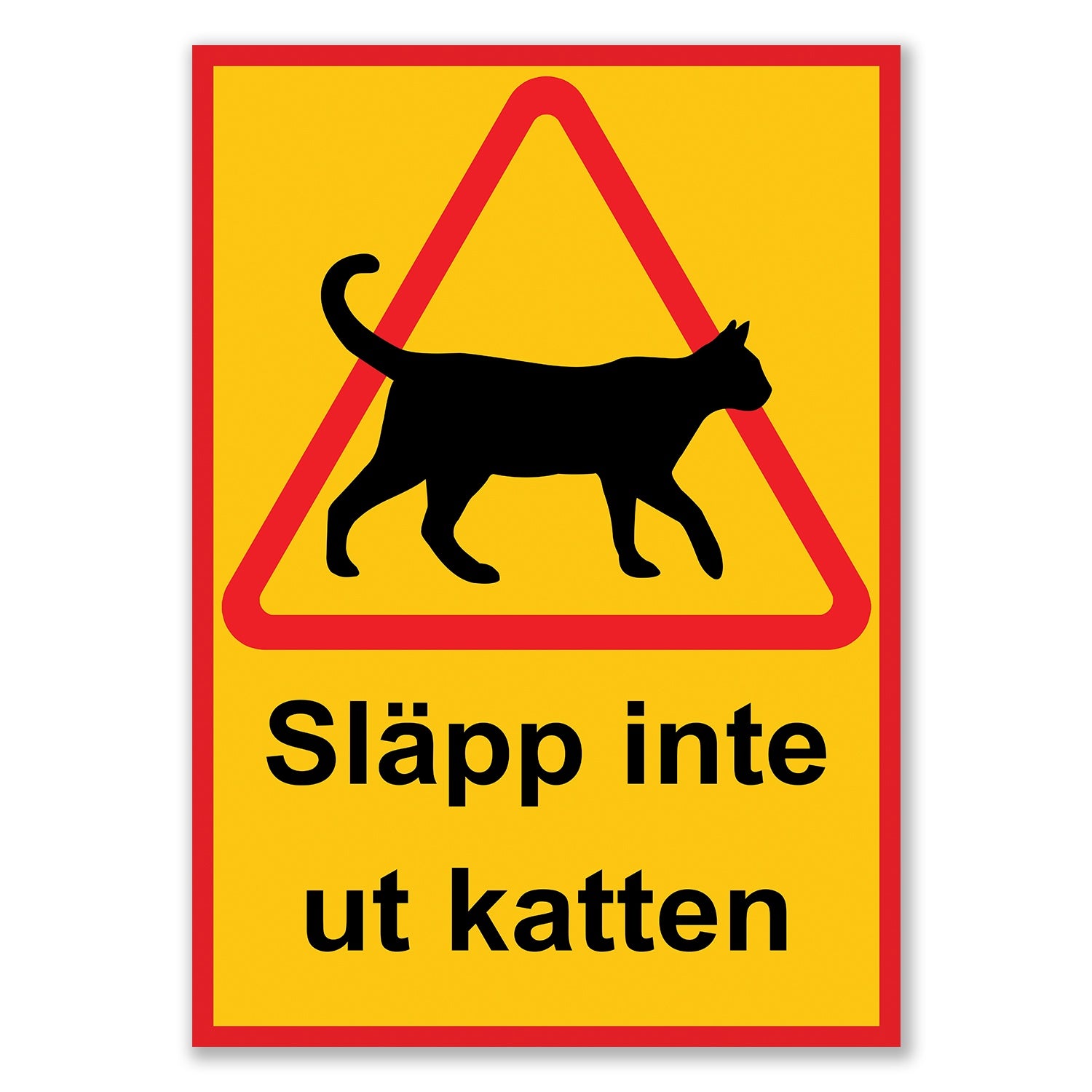 Varningsskylt Katt - Välj Variant!