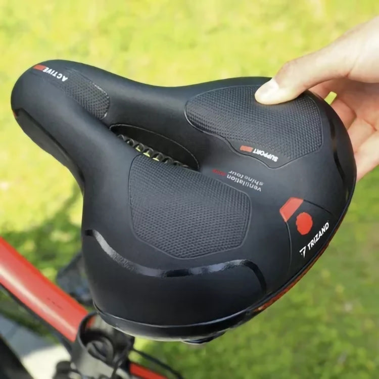 Cykelsadel med LED-lampa & Ventilation - Sadel för cykel