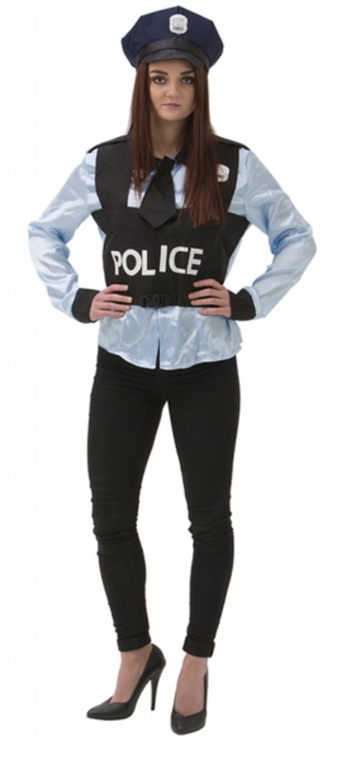 Poliskvinna Maskeraddräkt  - Halloween & Maskerad