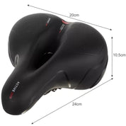 Cykelsadel med LED-lampa & Ventilation - Sadel för cykel