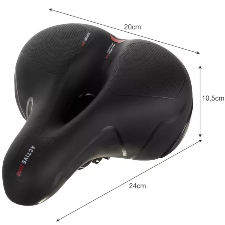 Cykelsadel med LED-lampa & Ventilation - Sadel för cykel