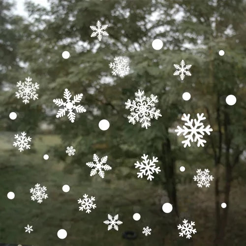 Jul Fönsterdekoration - Snöflingor