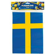 6m - Flaggirlang Sverige - Girlang / Flagga - Gul - Blå