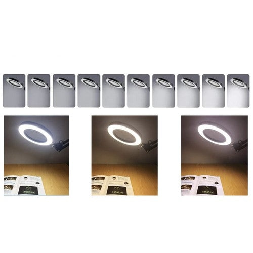 Skrivbordslampa Förstoringsglas med Klämma - LED Bordslampa