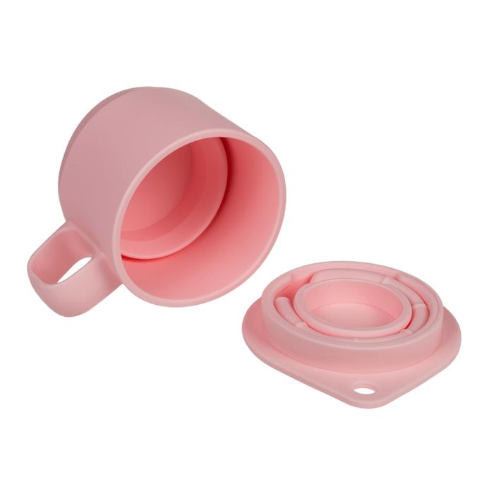 Silikonmugg med Sugrör / Hopfällbar Resemugg - Silikon Mugg