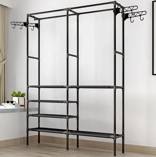 Klädhängare Ställ / Kapphängare med Hyllor - 170cm
