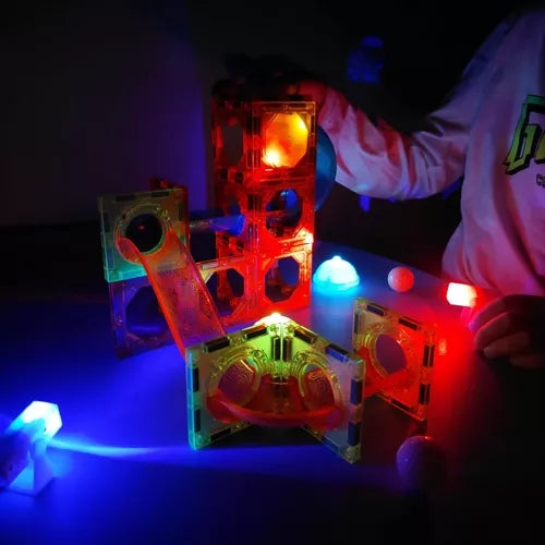 Magnetic Tiles - 75-delar Magnetiska Byggklossar - Bygg Magneter