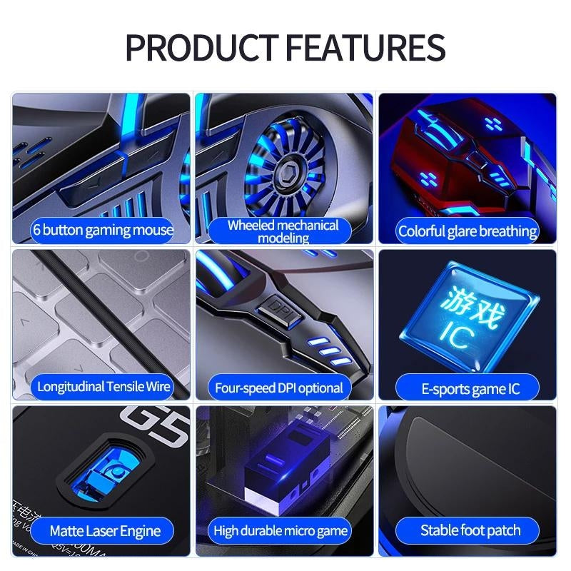 Datormus för Gaming med LED - G5