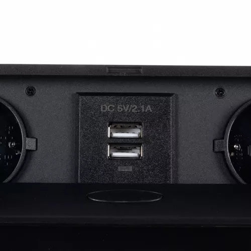 Inbyggt Grenuttag med USB / Bordsuttag - Dubbel