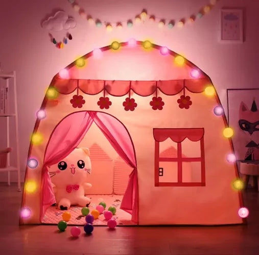 Lektält för Barn / Barntält med LED - 130cm