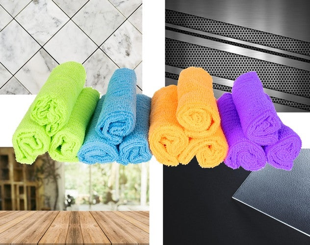 12-Pack - Mikrofiberduk / Rengöringsduk / Putsduk
