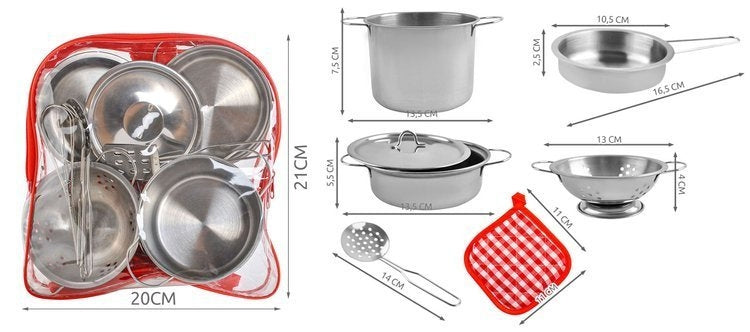13-Delar - Köksleksaker Set för Barn - Leksaker Kök