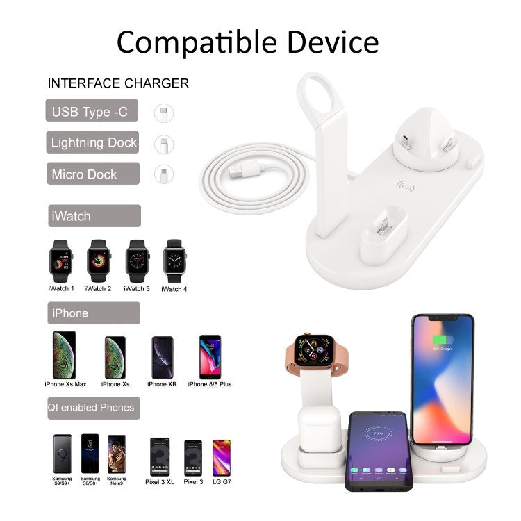 Laddningsstation för Mobil, Apple Watch & AirPods - Induktion