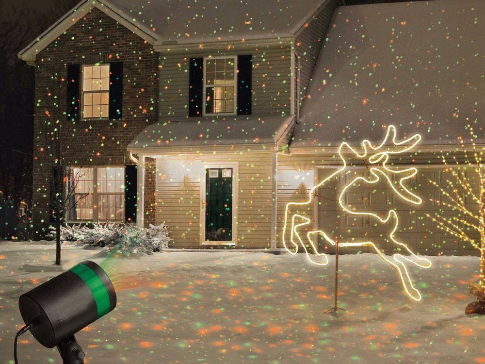 Jul Projektor - Jultema - Trädgårdslampa med LED