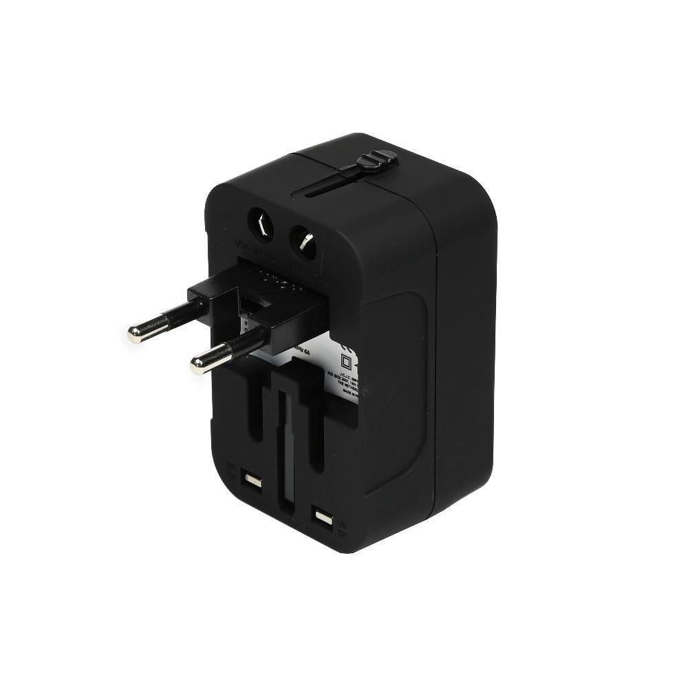 EU/US/UK/AU Reseadapter / Väggadapter med USB - Resa