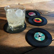 Glasunderlägg i Vinylskivor - 4-Pack