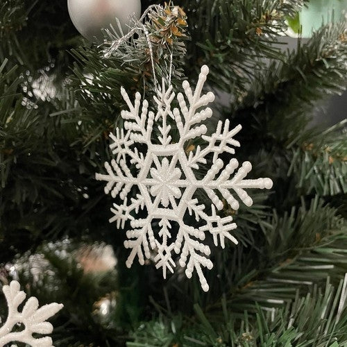 Julgranskulor Snöflingor - 12 st