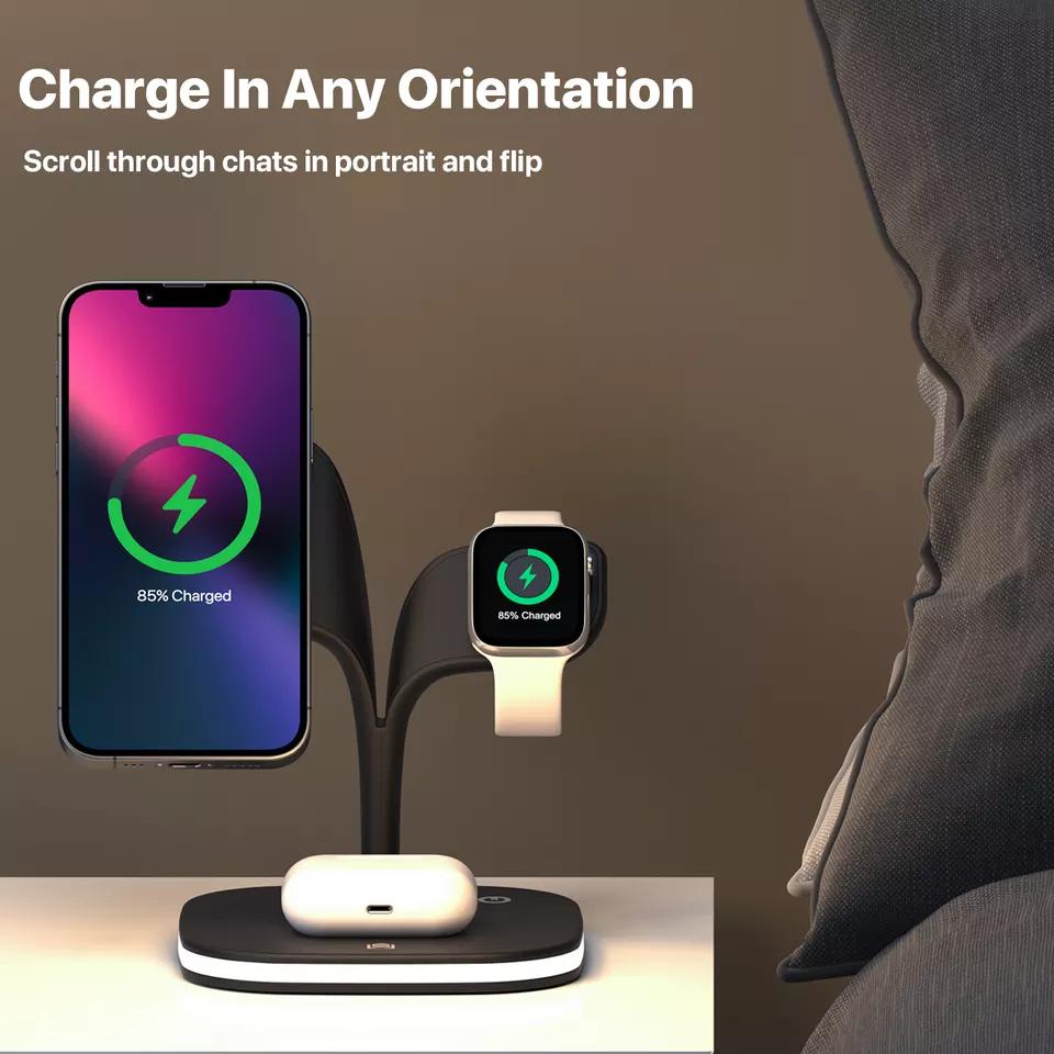 Laddningsstation för iPhone, Apple Watch & AirPods - Induktion