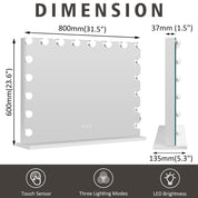 Sminkspegel med Lampor - Hollywood Spegel - 80x60cm