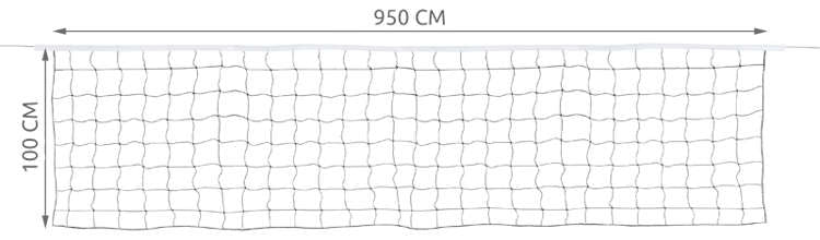 Volleybollnät med Förvaringsväska - 9.5 meter