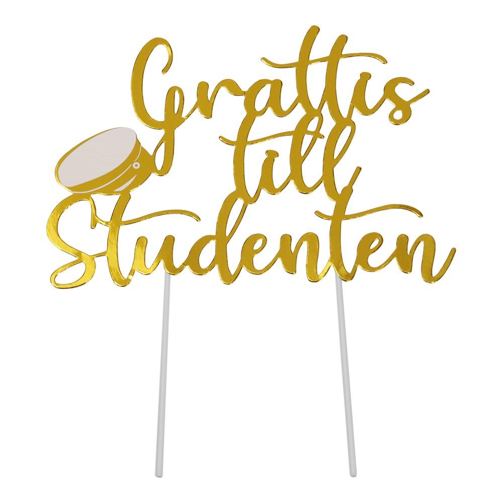 Tårtdekoration - Grattis till Studenten