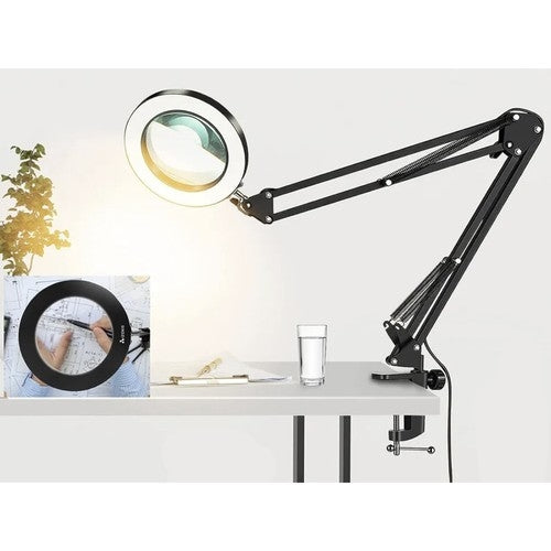 Skrivbordslampa Förstoringsglas med Klämma - LED Bordslampa