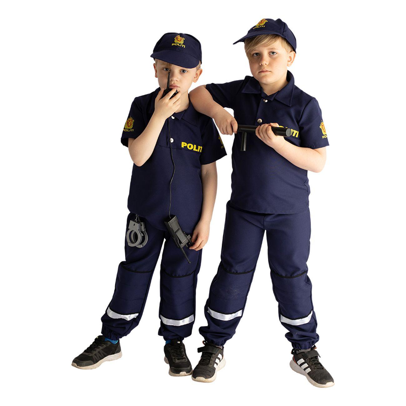 Norsk Polis Barn Maskeraddräkt