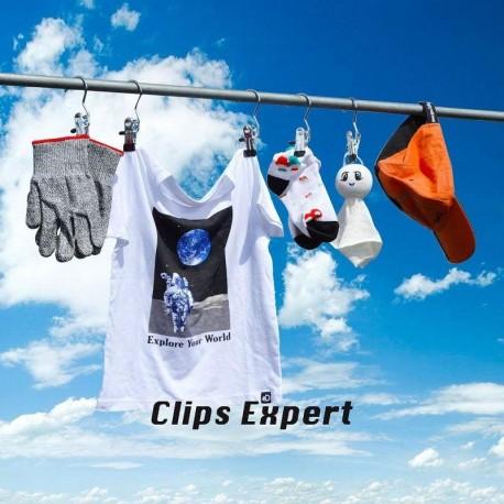 10-Pack - Krok med Klämma / Hängare - Klädhängare
