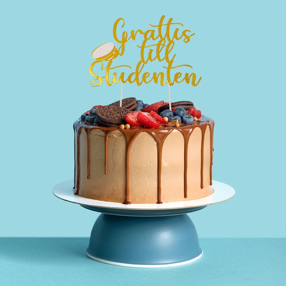 Tårtdekoration - Grattis till Studenten