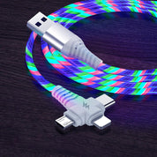 3-i-1 - 2A Laddare LED för iPhone, Samsung, Huawei, Xiaomi m.m.