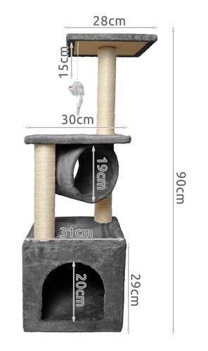 Katträd / Klösträd / Klöspelare för Katter - 90 cm