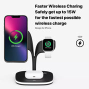 Laddningsstation för iPhone, Apple Watch & AirPods - Induktion