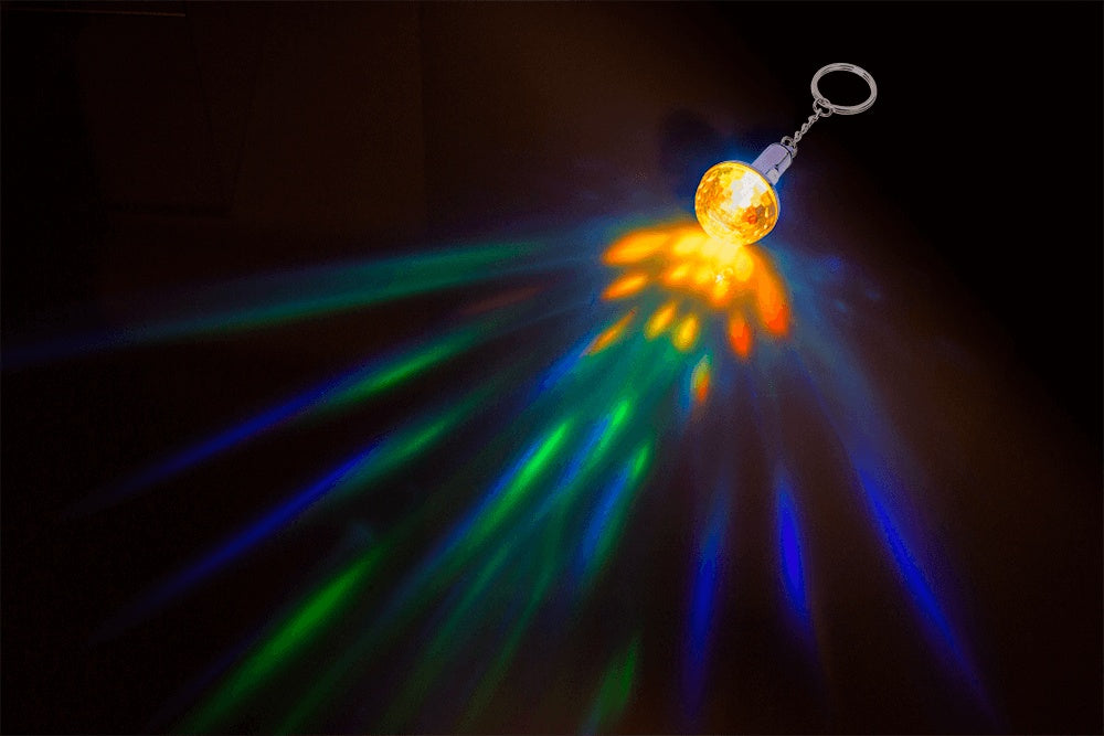 Nyckelring Discokula med LED