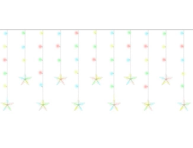 Gardinslinga / Ljusslinga 108 LED - Multifärg - 250x90cm