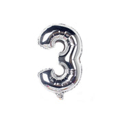 Sifferballong / Metallic Ballong 34 cm - Silver