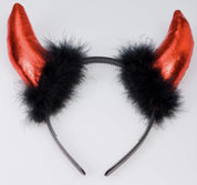 Djävulshorn / Horn med Diadem- Djävul - Halloween & Maskerad