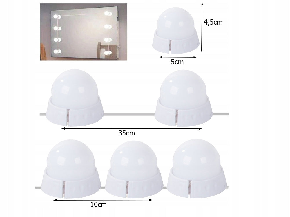 LED-lampor till Sminkspegel - 10-Pack