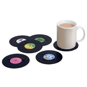 Glasunderlägg i Vinylskivor - 4-Pack