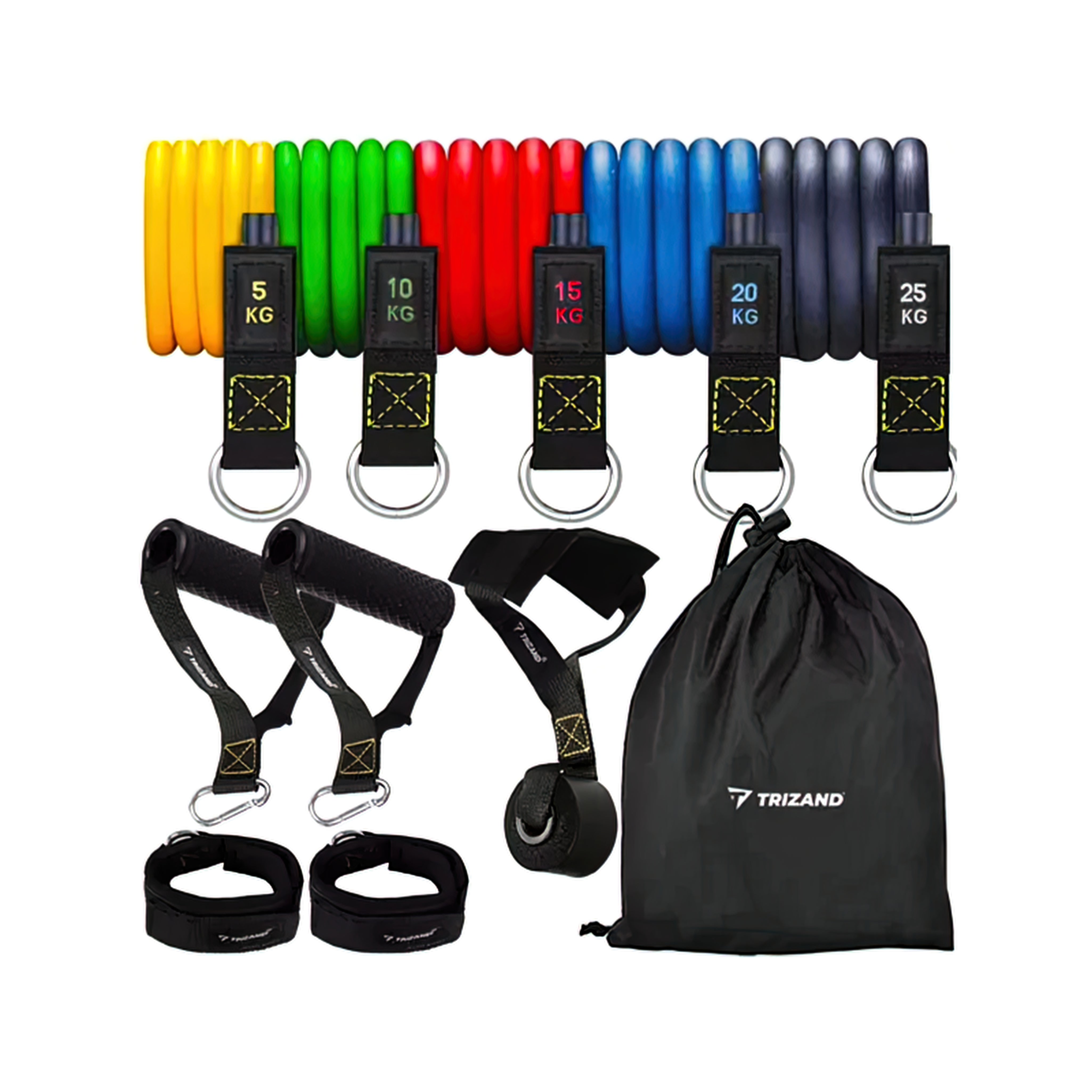 Träningsband med Motstånd - 5-Pack